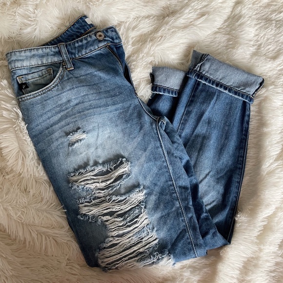 Kancan Boyfriend Distressed Jeans - Picture 3 of 6
